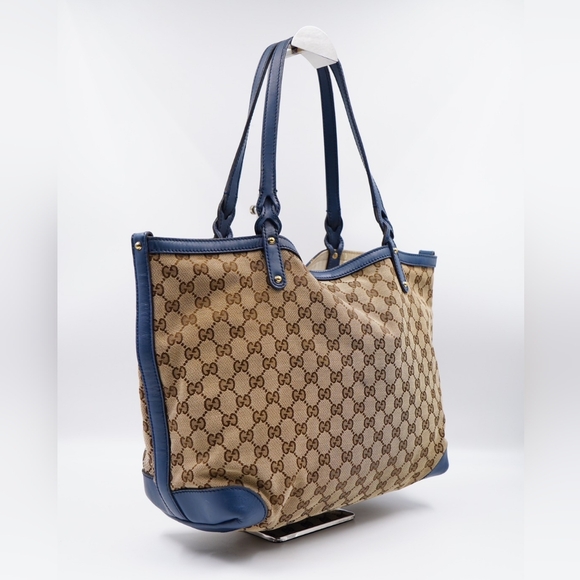 AZ26❤️ Gucci GG Monogram Canvas Craft Tote Bag - Picture 3 of 14